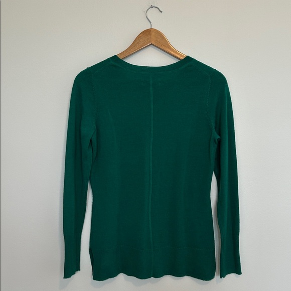 Kenar Emerald Green Crew Neck Marino Wool Sweater Size Medium - Picture 4 of 4